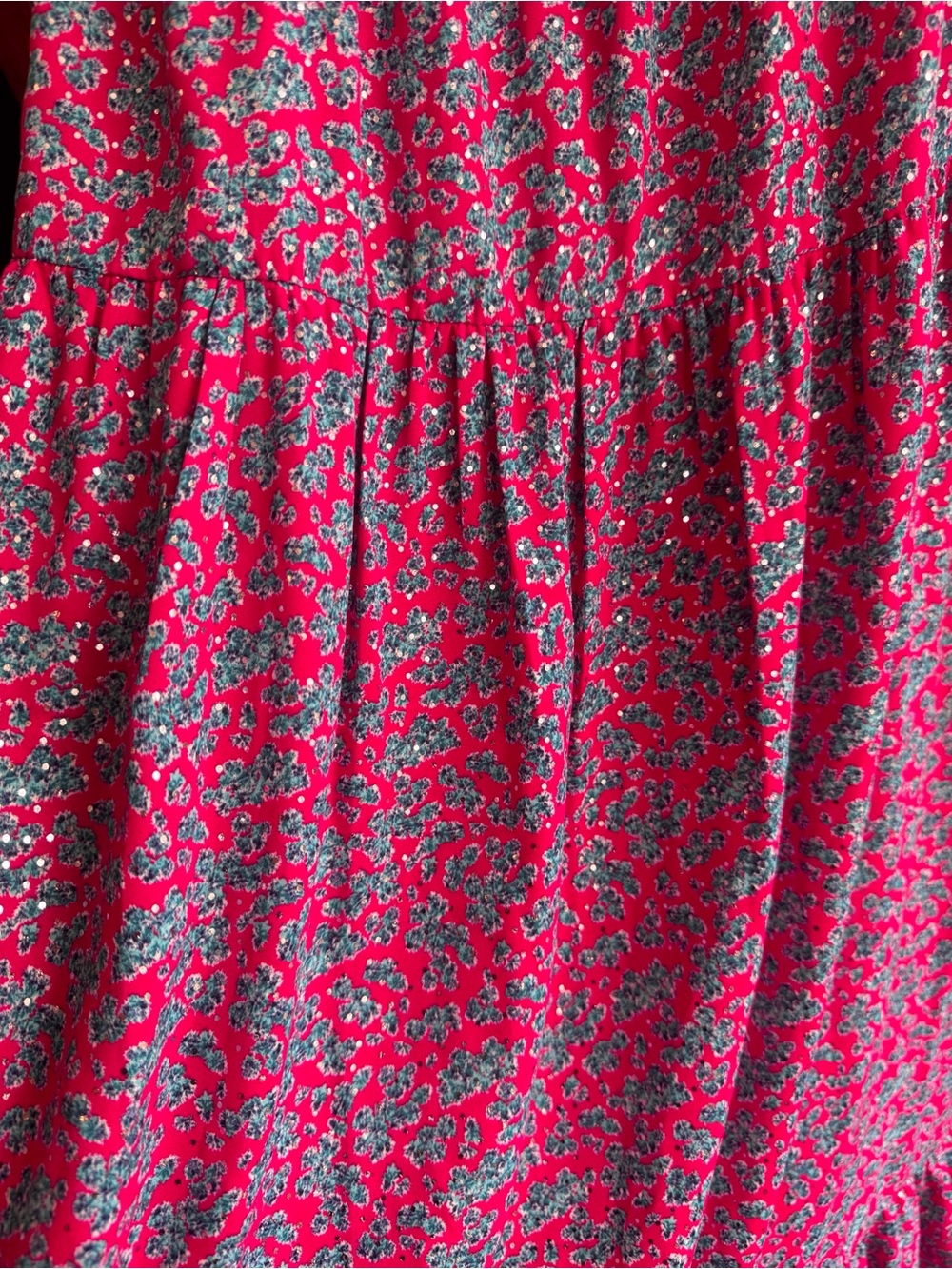 Sabina Musayev Truly Pink Floral Corset Lace-Up Back Tiered Ruffle Maxi Dress - Picture 7 of 13